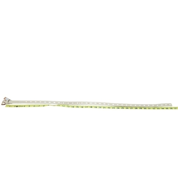 All Saints belt women's cream leather skinny studs luxury pastel new $109 - Picture 7 of 8